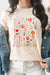 Cream Floral Graphic T-Shirt