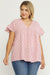Pink Babydoll Short Sleeve Top - Plus Sized