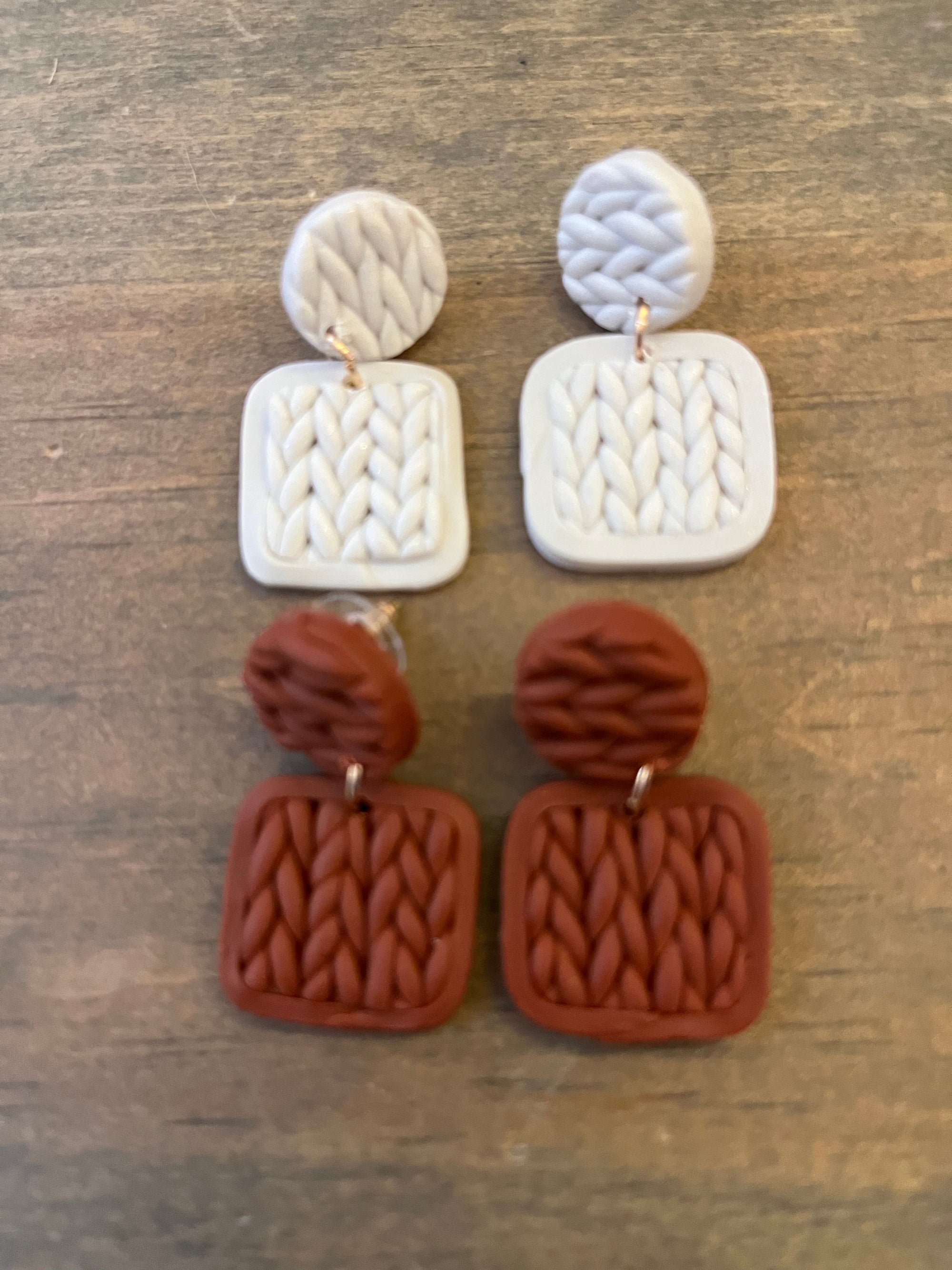 Cable Sweater Earrings
