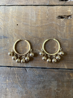 Gold Multi-Globe earring