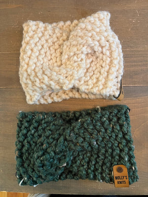 hand knit ear warmers