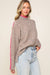 Grey Pink Stripe Sweater