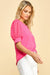 Hot Pink Puff Sleeve Top