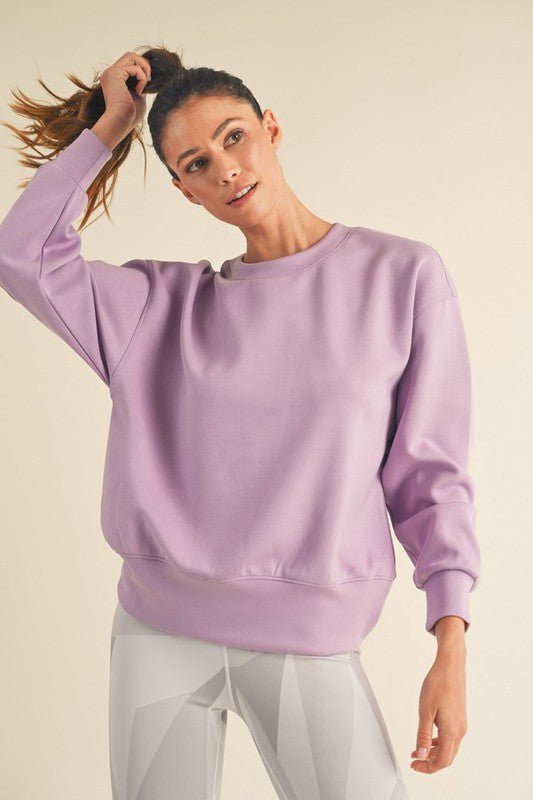 lavender scuba sweatshirt