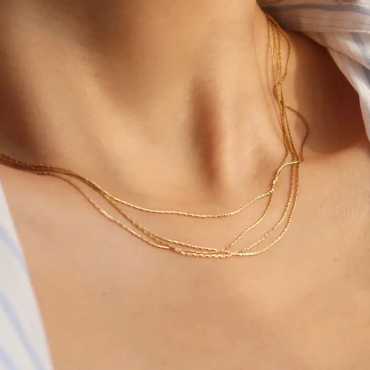 Multi-Strand Gold Necklace