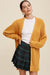 Cable Knit Mustard Long Cardigan