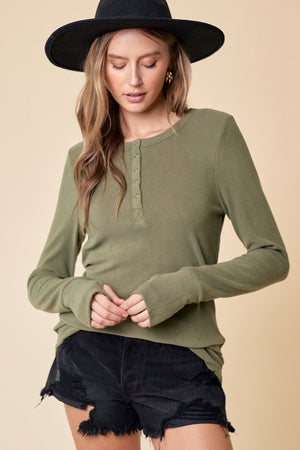 Olive Henley Top