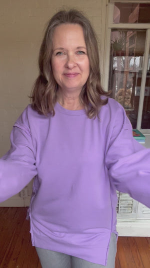 Oversized Lavender Sweatshirt