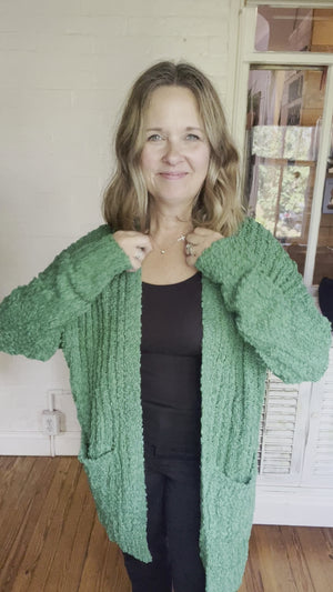 Green Sweater Cardigan
