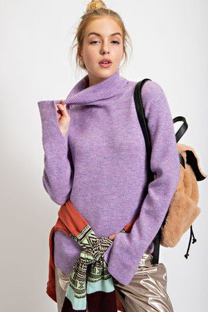 Lavender Turtleneck Sweater