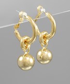 gold globe earring