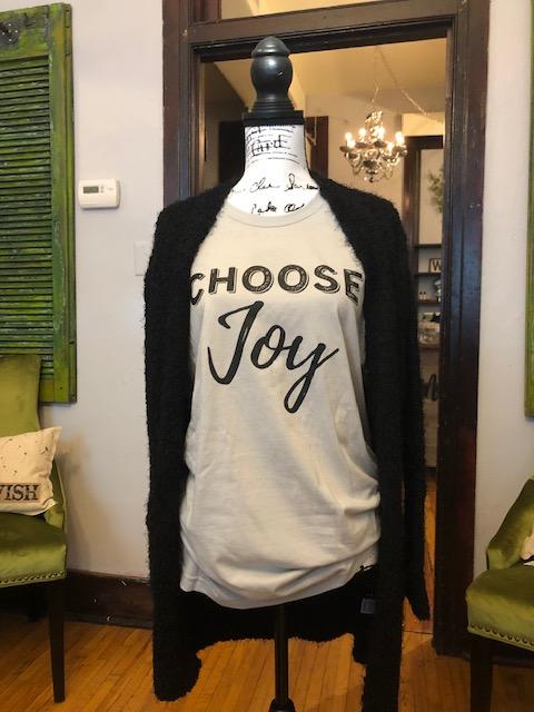 choose joy graphic tee t-shirt