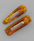 amber acrylic hair clip set