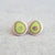 Avocado button stud earrings