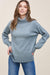 Blue Cowl Neck Sweater