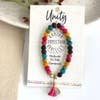 kantha bead fair trade stretchy bracelet