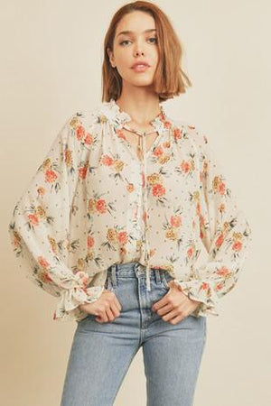 Floral Ruffled Top