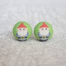 gnome button stud earrings