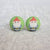 gnome button stud earrings