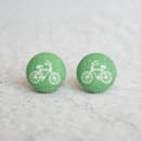 bicycle stud earrings