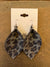 Leopard Cinched Leather Earrings