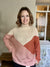 rust pink ivory turtleneck sweater