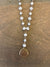 White Rosary Style Necklace