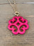 Hot Pink Acrylic Pendant Necklace