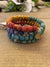 spiral kantha bead bracelet
