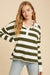Olive Striped Rugby Top