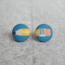 teacher gift writing paper button stud earrings